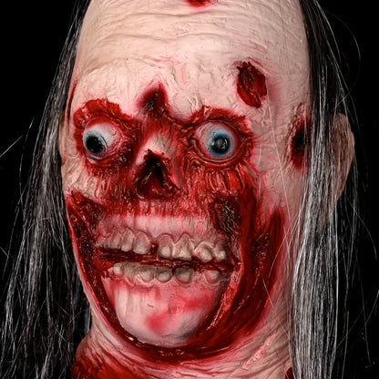 Crimson Haunting: The Ghostly Fake Man Head