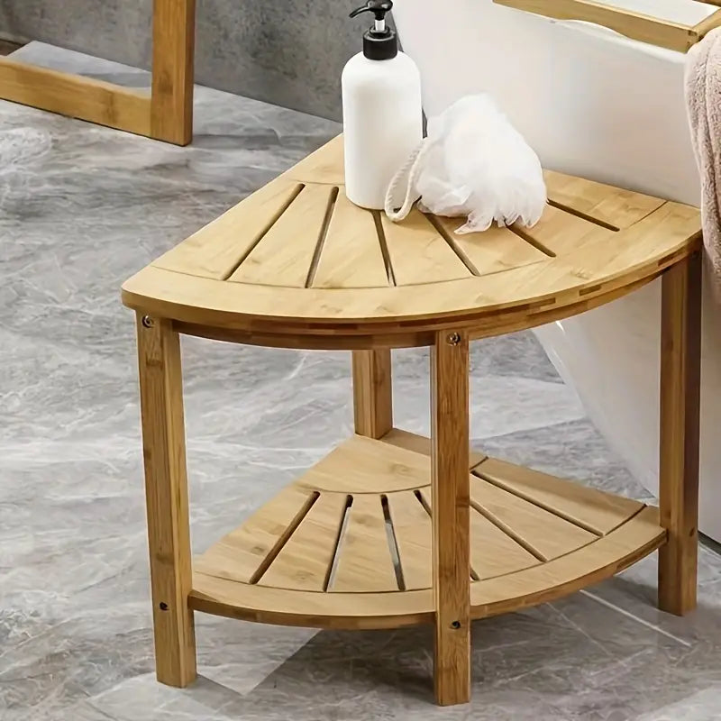 2 tiers Corner Partition Side Table Stool