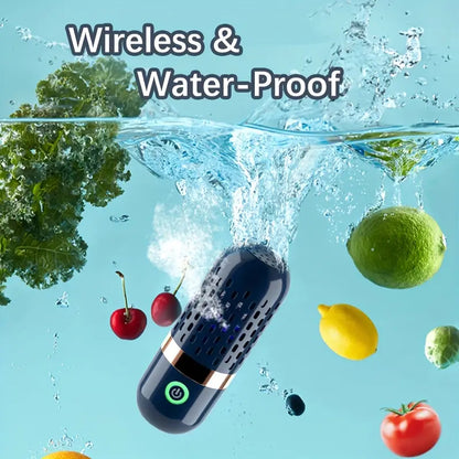 Fruit and Vegetable Purifier - OH-Ion Capsule: Fast, Portable, and Wireless- Blue