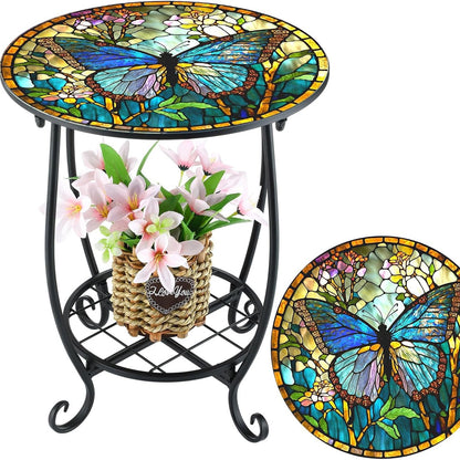 Metal Side Table Mosaic