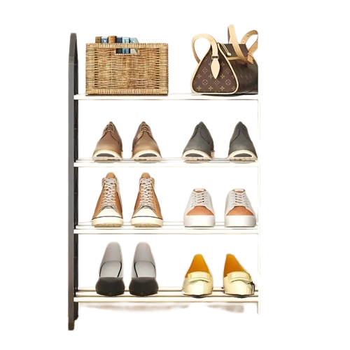 Elegance meets organization with this innovative dustproof shoe rack