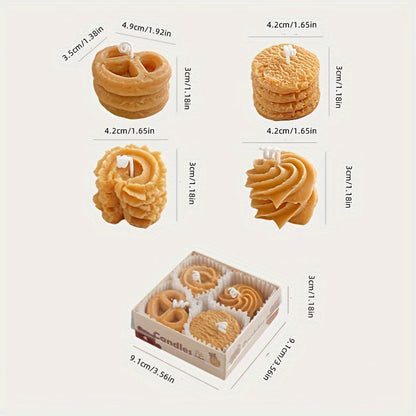 4pcs Coffee Scented Aromatherapy Candles with Glitter