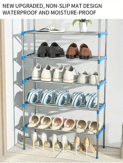 Organize your shoe collection with this multi-layer shoe rack