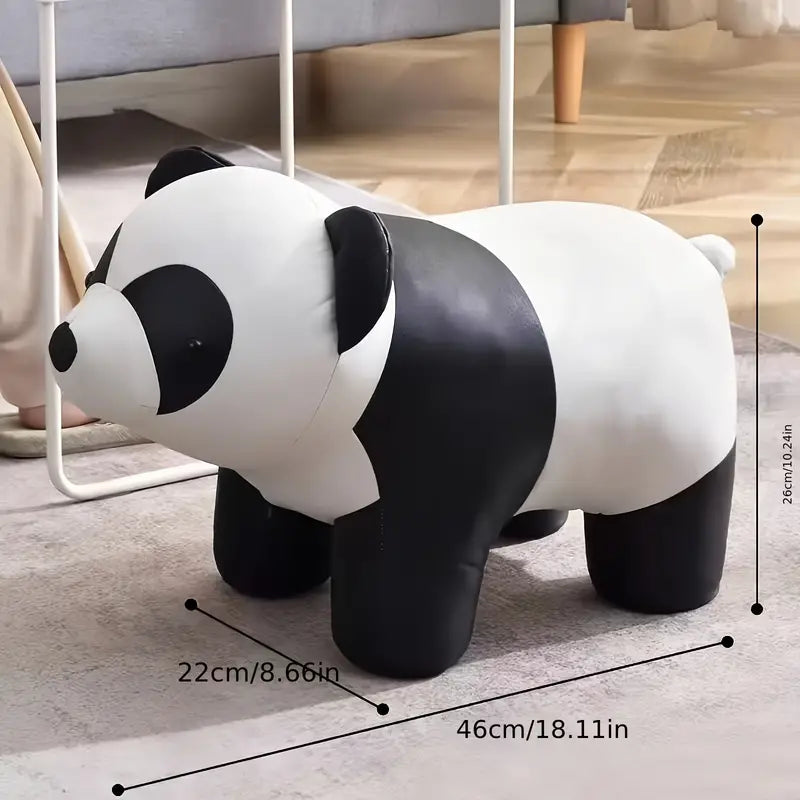 Solid Wood Bench - Charming Panda-Shaped