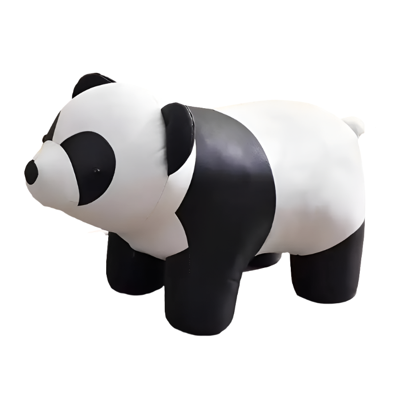 Solid Wood Bench - Charming Panda-Shaped