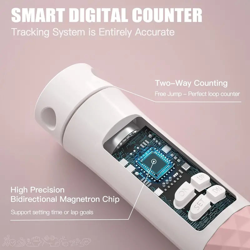 Jump Rope with LED Screen and Silicone Handle