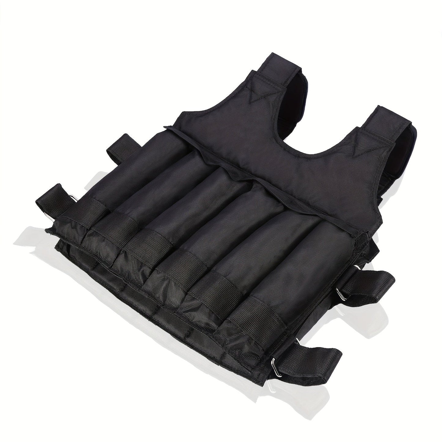 50KG Adjustable Weighted Vest for Strength Training & Fitness(Black)
