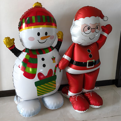 Santa & Snowman Foil Balloons (2-Pack)