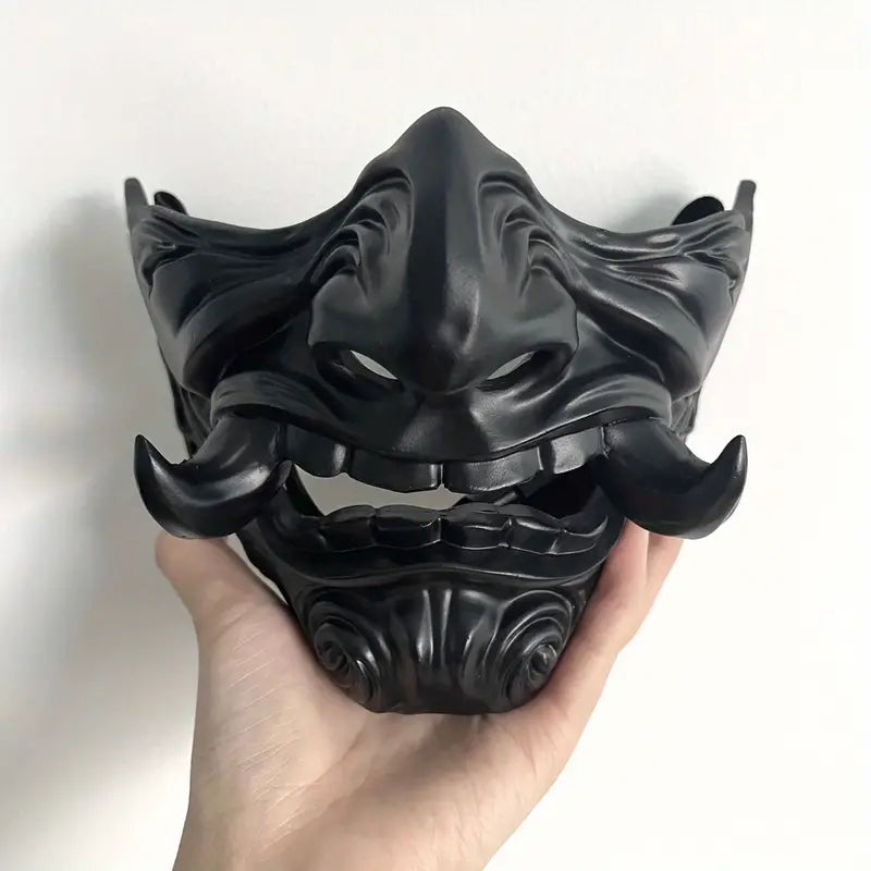 Samurai Spirit: Japanese Prajna Ghost Face Mask for Halloween