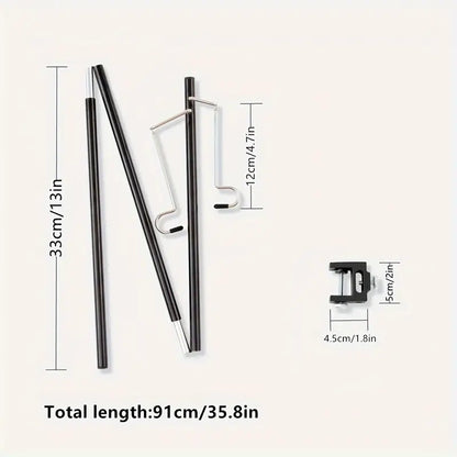 Portable Folding Lamp Pole - Lightweight Collapsible Aluminum Lantern Stand