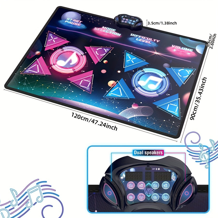 Double Dance Mat Music Light Exercise Toy