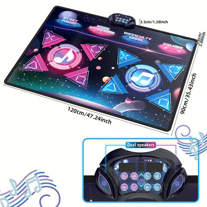 Double Dance Mat Music Light Exercise Toy