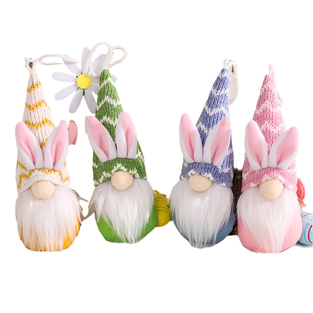 4-Pack Polyester Easter Bunny Hanging Ornaments