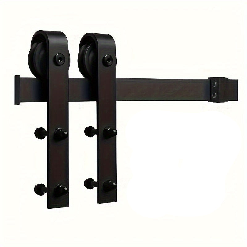 Sliding Barn Door Hardware Kit Black Metal Rail