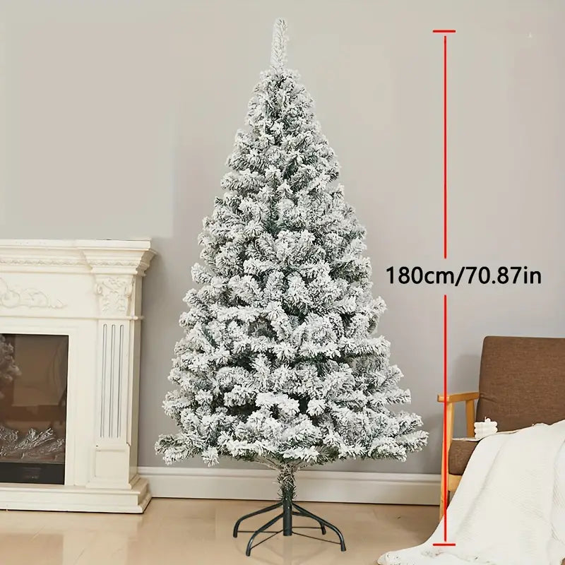 High-End 180cm Christmas White Simulation Artificial Snow Cedar Tree with 600 Branches