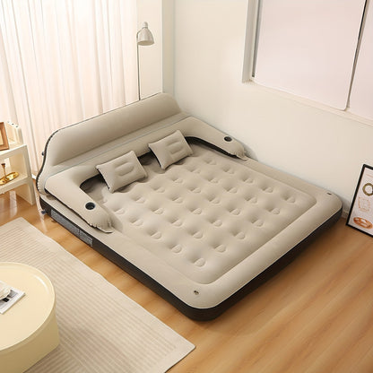 Inflatable Air Mattress with Headboard & Pillows