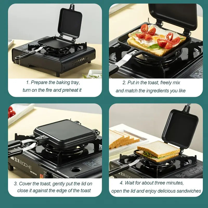 Double-Sided Non-Stick Sandwich Maker & Griddle Pan