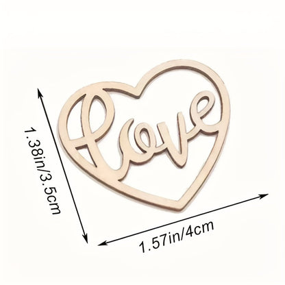 Love Heart Wood Crafts for DIY Home Decor