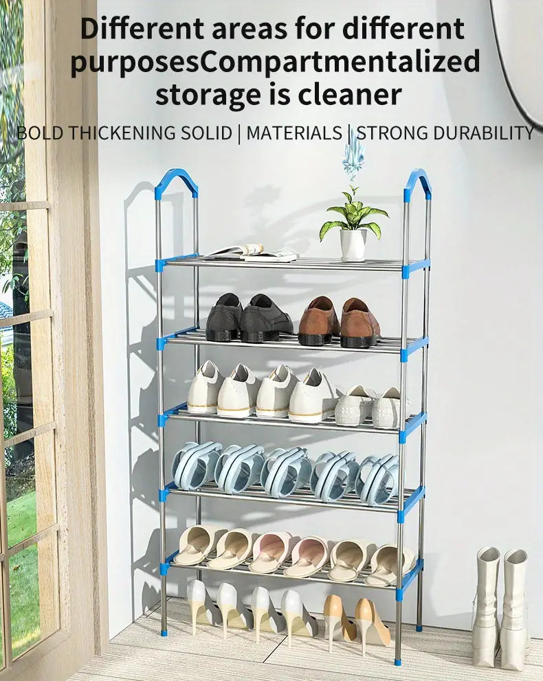 Organize your shoe collection with this multi-layer shoe rack