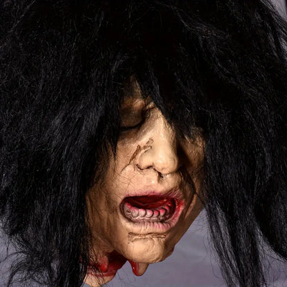 Latex Head Hanging - With Black Hair