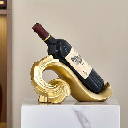 Resin Simple Spiral Wine Rack - Gold