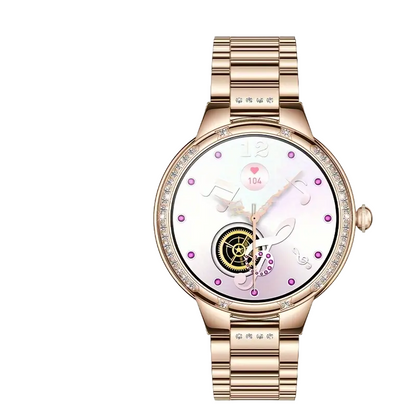 Golden Wireless Call Smart Watch for Women - Multi-Sports Modes & Voice Assistant