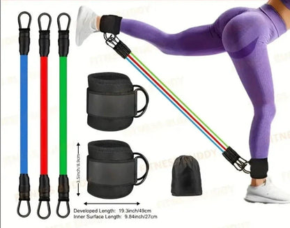 5pcs TPE Ankle Resistance Bands - Leg & Hip Training Essentials