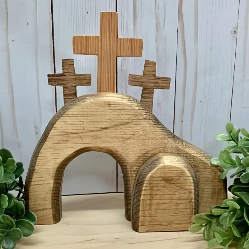 Easter Blessings: Set of 4 Wooden Jesus Ornaments