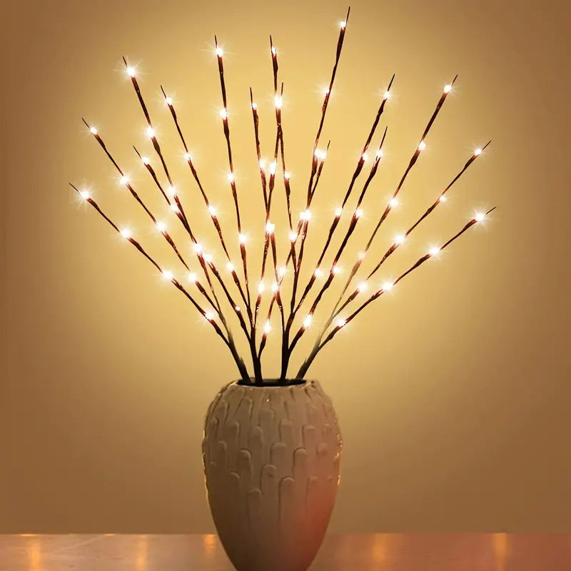 Enhance Your Celebrations with 1pc 20 LED Branch Lights | Battery-Powered Indoor Decoration Lights