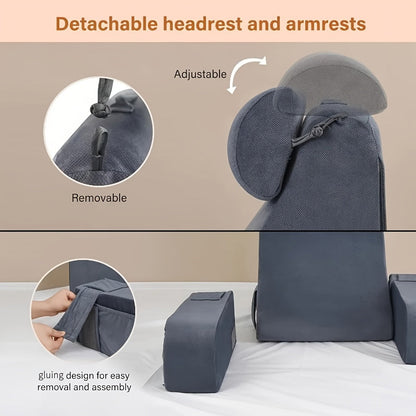 Ergonomic Reading & Back Support Pillow with Armrests