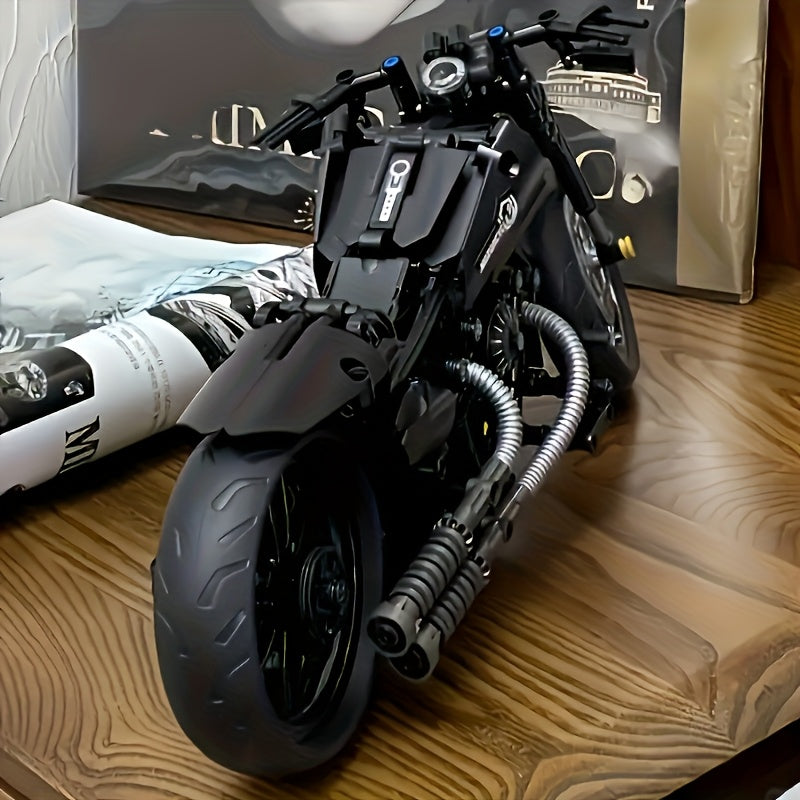 Retro Motorcycle Building Block Kit (1000pcs)