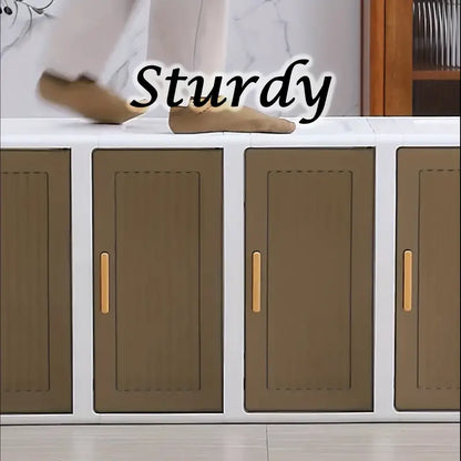 Door-Enclosed Plastic Storage Solution