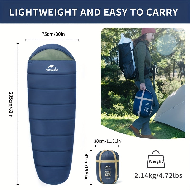 4-Season Lightweight Mummy Sleeping Bag for Camping