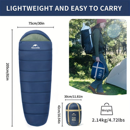 4-Season Lightweight Mummy Sleeping Bag for Camping