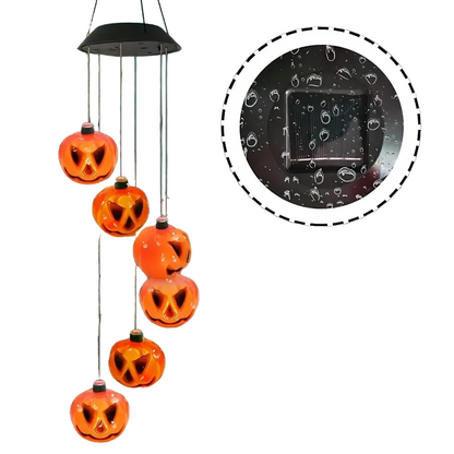Spooky Solar Serenade: 6 Glowing Pumpkin Wind Chimes for Halloween