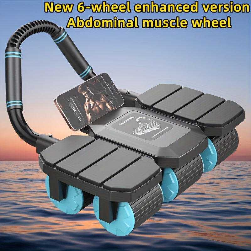 6-Wheel Ab Trainer with Elbow Support & Pad