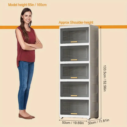 Door-Enclosed Plastic Storage Solution