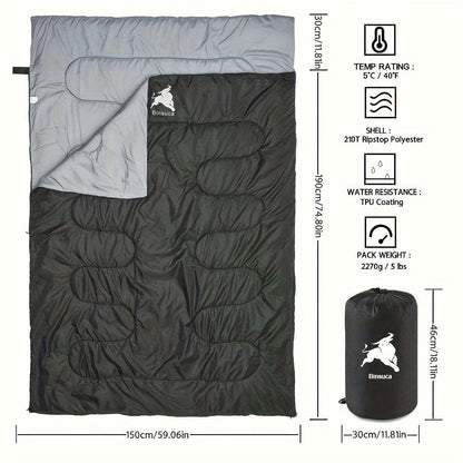 Double Sleeping Bag with Pillows (4 Season)