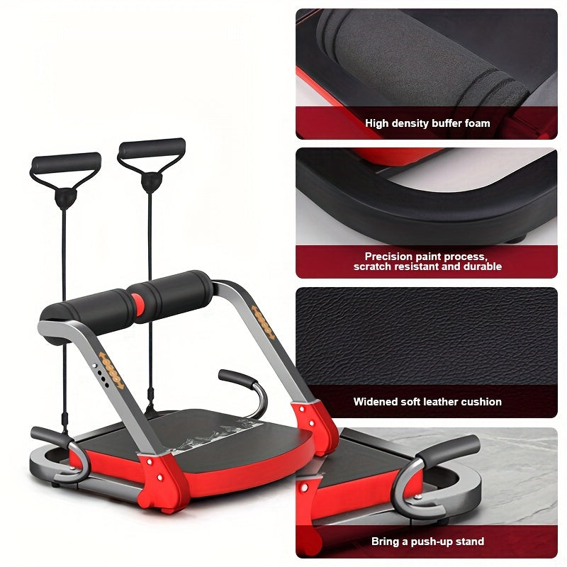 6-in-1 Abdominal Trainer with Elastic Rope