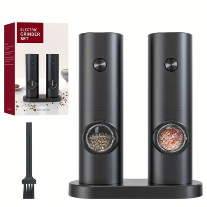 Electric Pepper Grinder Set - 2pcs Household Sea Salt Ginders