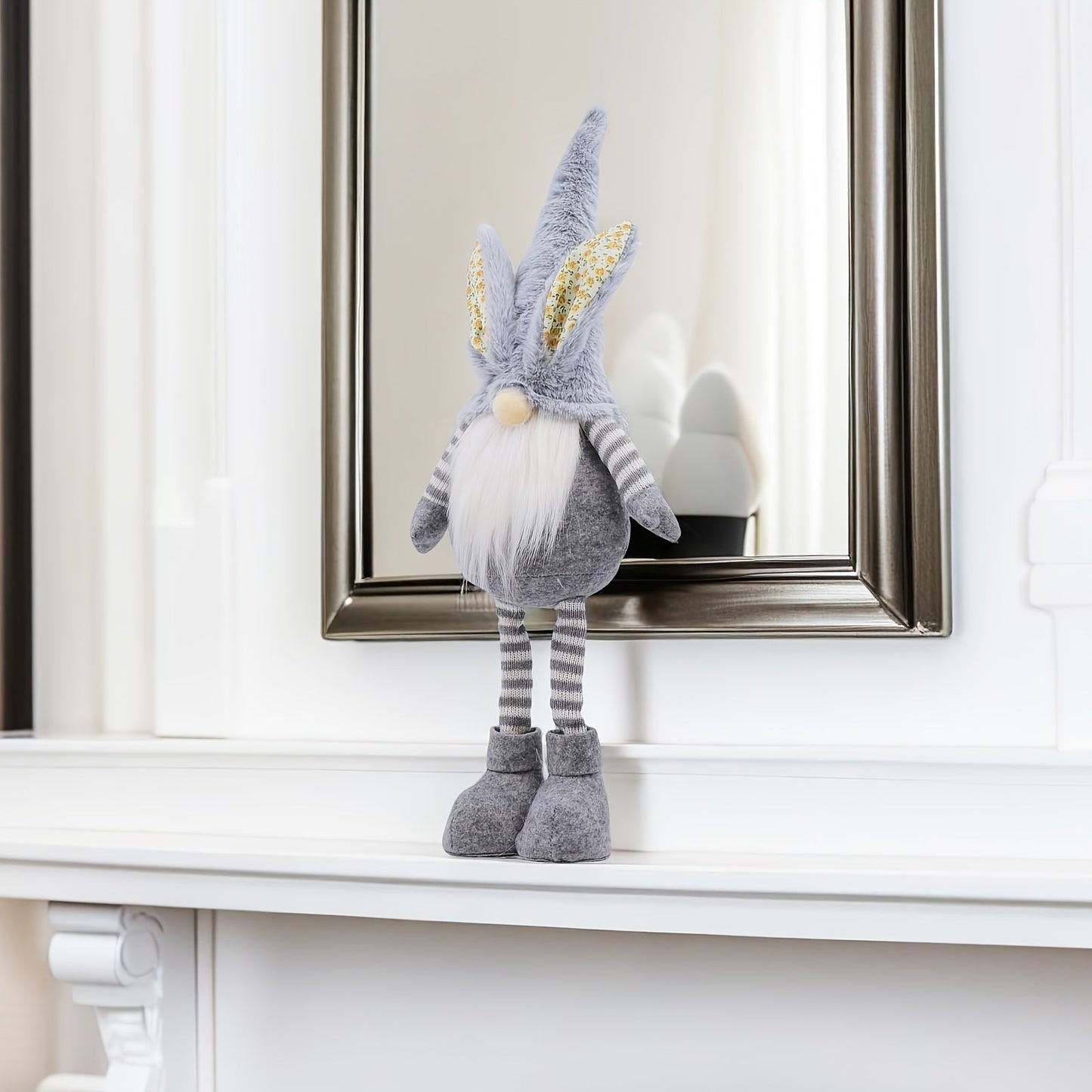 Standing Easter Bunny Gnome Plush Figurine
