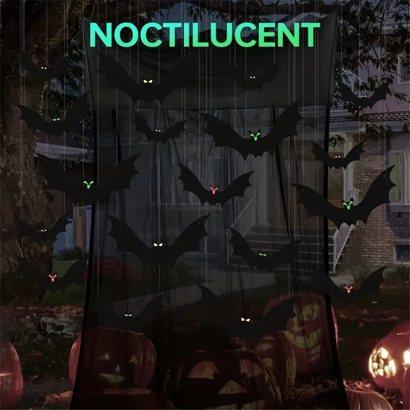 18pcs Batty Delights: Charming Halloween Hangings