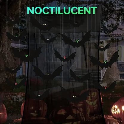 18pcs Batty Delights: Charming Halloween Hangings