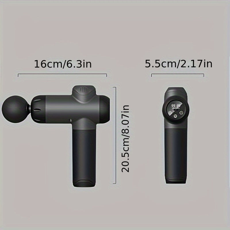 99-Level Fascia Gun Muscle Massager with LED Screen(Black)