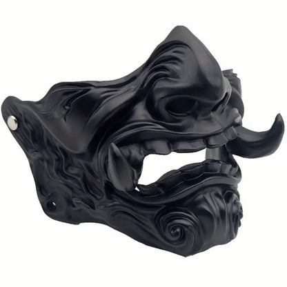 Samurai Spirit: Japanese Prajna Ghost Face Mask for Halloween