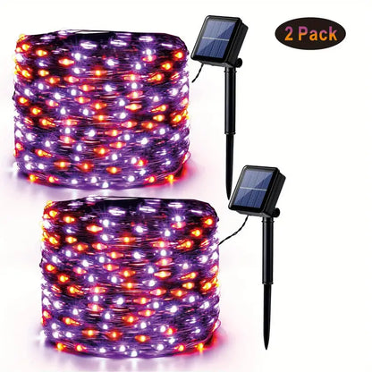 Twinkling Holiday Glow: Christmas Solar Copper Wire Lights