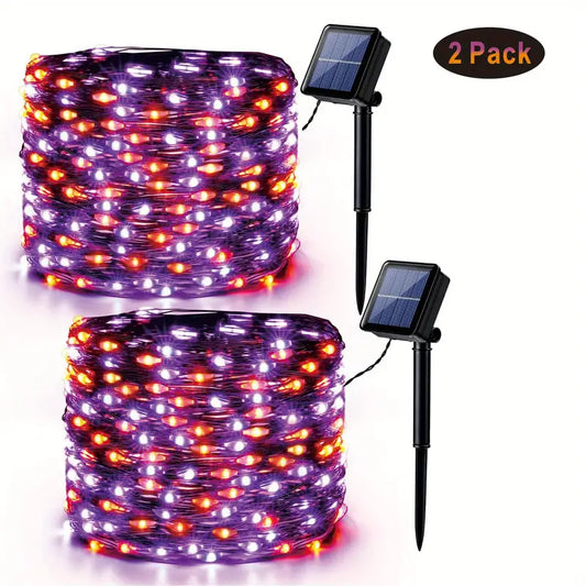 Twinkling Holiday Glow: Christmas Solar Copper Wire Lights