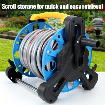 Compact Garden Hose Stand with Adjustable Frame