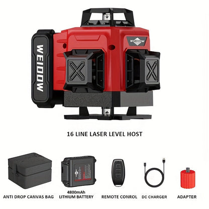 Laser Level with Rechargeable Battery (4D 16-Line)