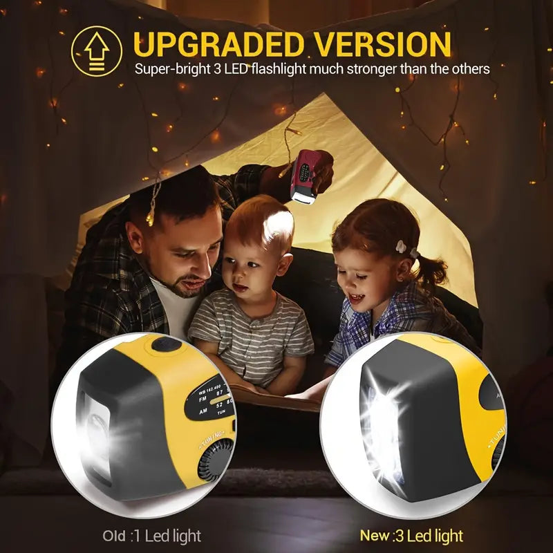 Emergency Hand Crank Radio with Power Bank Phone Charger